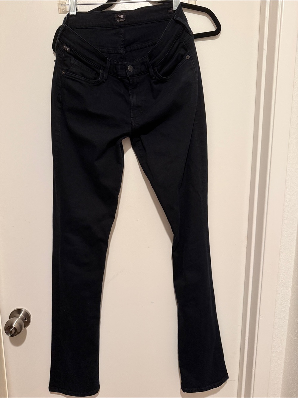 Citizens Of Humanity Jet Black AVA Low rise straight leg Jeans